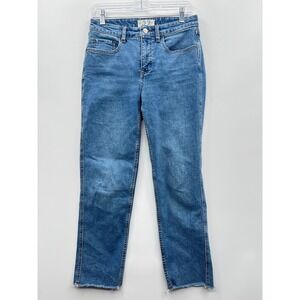Free People We The Free Women CRVY High Rise Vintage Straight‎ Raw Hem Jeans 27